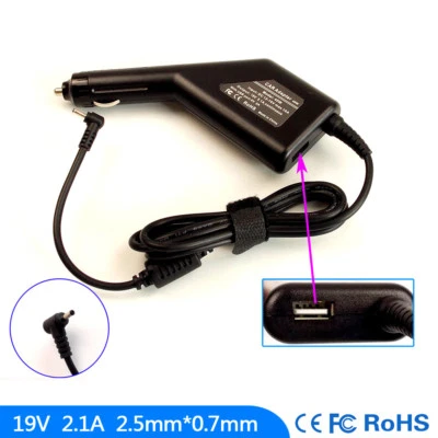 Laptop DC Adapter Car Charger USB Power for Asus Eee PC 1201NL R051PEM R105D - Bild 1 von 4