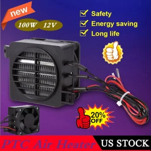 100W PTC 12V Car Fan Air Heater Constant Temperature Heating Heaters Supplies - Picture 1 of 13