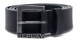 REPLAY cinturón Leather Belt W85 Black - Imagen 1 de 1