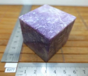 CUBE 40mm LEPIDOLITH aus Indien Naturstein 197g Lithotherapie Anti Depression - Bild 1 von 12