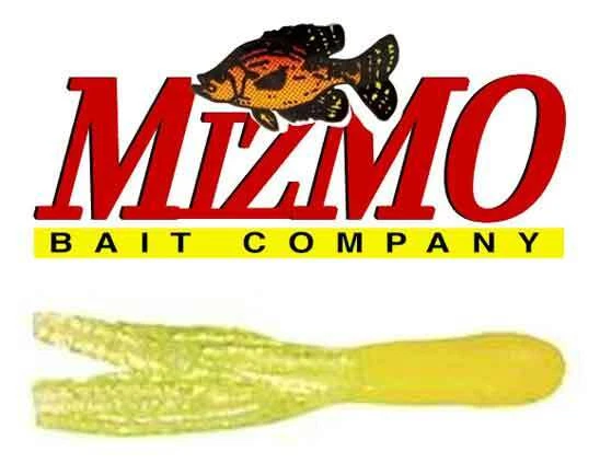 Tubos Mizmo Crappie Panfish 1,5 pulgadas especificaciones 11017 amarillo con cola Chartreuse Foto 1 de 1