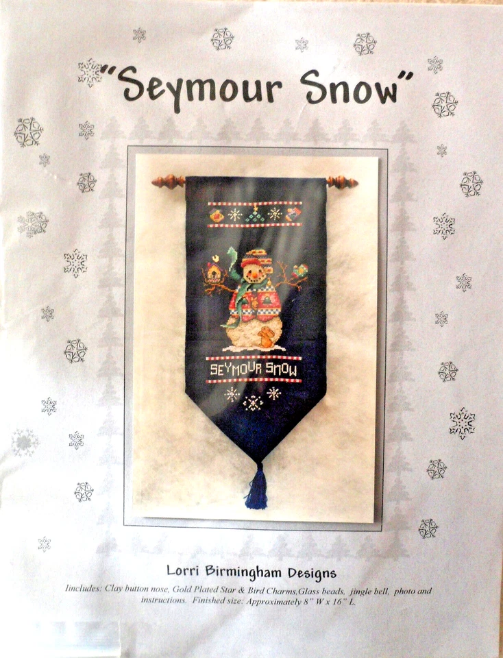 Winter Cross Stitch Kit, Gold Plated, Mother of Pearl, Cristal Bids, 1 of 3, New - Image 1 of 1