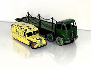 DINKY supertoys GB No. 905 FODEN flatbed truck § DAIMLER AMBULANCE 253 RARE - Picture 1 of 14