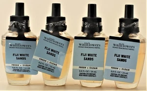 Menge 4 Bath & Body Works FIJI WHITE SANDS Wandblumen Raumduftöl Nachfüllpackungen - Bild 1 von 1
