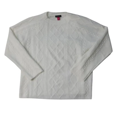 Suéter Vince Camuto Para Mujer Cálido Acogedor Cuello Redondo Cable Foto 1 de 3