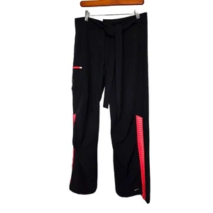 Nike Dri Fit Track Activewear Black Pants with Coral Insert. Size M 8-10 - Picture 1 of 13