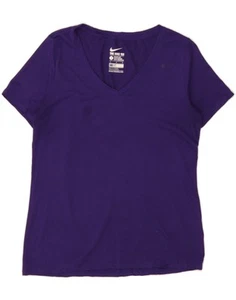 NIKE Womens Athletic Cut T-Shirt Top UK 16 Large Purple Polyester BA17 - Picture 1 of 3