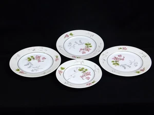 4 Vtg CH Field Haviland Limoges SPRING BLOSSOM Pink Floral Plates - Picture 1 of 6