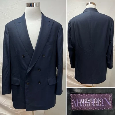 Chaqueta Blazer Hombre US 48 L A Medida A Medida Ariston Super 130 Doble Pecho Foto 1 de 4