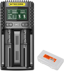 Nitecore UMS2 Intelligent USB Dual-Slot Quick Battery Charger for Black - Picture 1 of 7