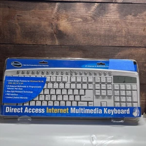 VINTAGE BRAND NEW ICONCEPTS KEYBOARD 2003 PS2 INTERFACE 21 HOT KEYS PROGRAMMABLE - Picture 1 of 7