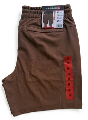 Quicksilver Four Way Stretch Moisture Wicking Shorts Color GRAY/BLUE/BROWN NEW - Image 1 of 4