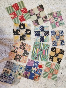 Lote de 40: 9 piezas de edredón de parches, 4,x4"; manualidades, álbum de recortes y edredón + piezas adicionales - Imagen 1 de 2