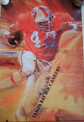 Póster vintage 1976 de los Tampa Bay Buccaneers 24x 36" propiedades de la NFL  Foto 1 de 4