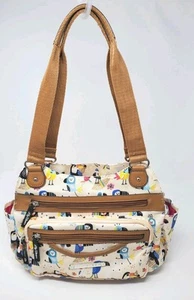 NWOT Lily Bloom Carry All Satchel Cross Body Purse Tote Parrot Talk & Toucans - Picture 1 of 17