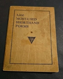 5,000 Most-Used Shorthand Forms 1931 Softcover Vintage Gregg Publishing - Picture 1 of 3