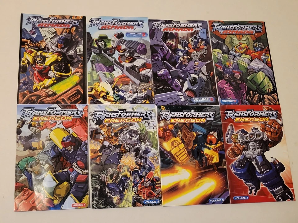 8 Transformers Pack-In Mini-Comics Armada 1-4 + Energon 1-4 Hasbro 2002-2004 - Image 1 of 4