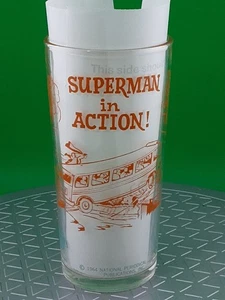 Vintage 1964 Superman in Aktion 5-3/4" POLANER Gelee Promo Trinkglas  - Bild 1 von 8