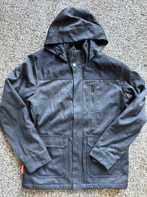 Icebreaker Men's Charcoal Gray MerinoLoft Wool Blend Hooded Jacket Large - Image 1 of 4