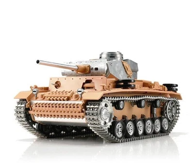 Ferngesteuer RC Panzer III 1:16 Metall-Version BB PRO 2.4 GHz Torro unlackiert - Bild 1 von 4