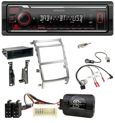 Kenwood Lenkrad Bluetooth USB DAB Autoradio für Hyundai IX55 2009-2012 silber - Bild 1 von 4
