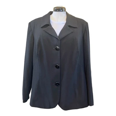 Investments Women's Black 3-Button Front Black Suit Jacket/ Blazer | Size 16W - Image 1 of 4