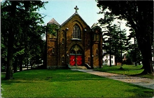 Postcard Church of the Nativity Swanton Vermont VT House In Background - Picture 1 of 2