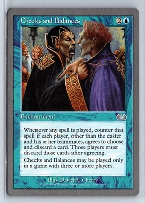 CHECKS AND BALANCES – MTG Magic the Gathering Card – Unglued – Uncommon - Image 1 of 4