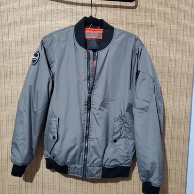 Hawke & Co Men's S Military Flight Bomber Jacket Gray Insulated Pilot - Image 1 of 4