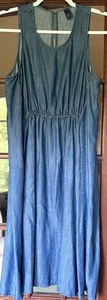 Gap Dress Womens Small Midi Blue Sleeveless - Picture 1 of 7