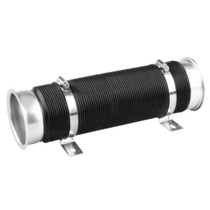SILVER 3" Flexible Adjustable RAM/COLD Air Intake Piping Turbo Duct Inlet Hose - Picture 1 of 5