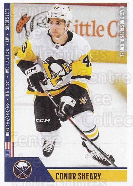 2018-19 Panini Stickers #37 Conor Sheary - Image 1 of 1
