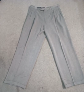 Donna Karan New York Wool Pants Womens Size 38 Italy Tan Cuffed READ - Picture 1 of 10