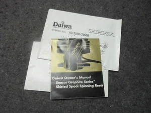 Daiwa owners manual Sensor Graphite Series and Parts info AG1650B/2050B - Picture 1 of 2
