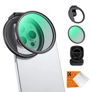 K&F Concept Clip On VND / CPL Phone Lens Filter Kit for iPhone 15 Pro Max 14 13 - Picture 1 of 42