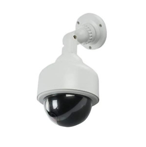 Dummy Security Camera CCTV With Flashing LED Light Dome Outdoor/Indoor