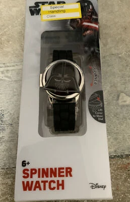 ⚡️Disney Darth Vader Boy's Adults Flip Top Spinner Digital Bumpy Rubber Watch - Image 1 of 2