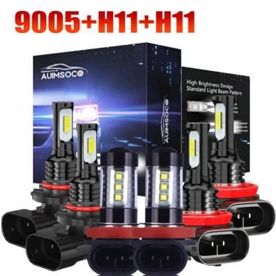 For Volvo C70 2006-2013 - 6PC 6000K Combo LED Headlights + Fog Light Bulbs Kit - Image 1 of 4