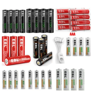 Lot AA AAA Rechargeable Batteries Li-Ion Lithium / NI-MH / NiCd Battery USA - Picture 1 of 73