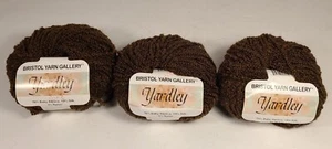 Bristol Yarn Gallery YARDLEY Farbe braun #302 109 Yds/50g (3 Stück) - Bild 1 von 6