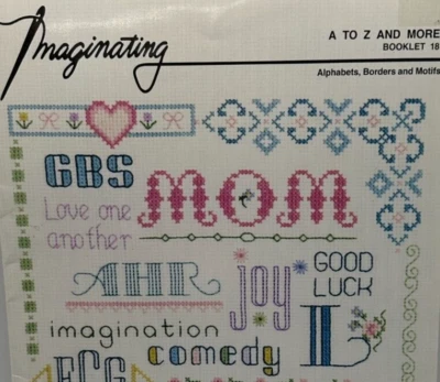 A To Z And More, Alphabets Borders Motifs, Cross Stitch, Imaginating Booklet 18 - Image 1 of 3