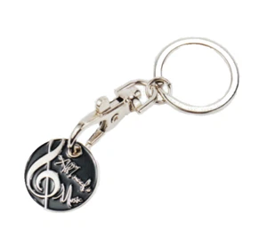 Portachiave a Tema Musicale Moscehttone Gettone All i Need is Music Metallo - Imagen 1 de 6