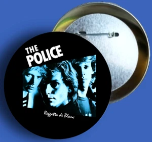 80s Music 1.5" Pinback Button The Police Reggatta de Blanc 80's Classic Rock Pin - Picture 1 of 2