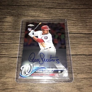 2018 Topps Chrome Adrian Sanchez Auto RC Rookie Washington Nationals-Hand Signed - Picture 1 of 3