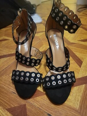 Tacones altos tacones de aguja negros Apollo talla 8 Foto 1 de 4