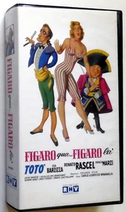 VHS VIDEOCASSETTA TOTO FIGARO QUA FIGARO LA BARZIZZA RASCEL MARZI BRAGAGLIA - Picture 1 of 2