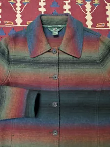 Woolrich Southwestern Striped Wool Jacket, L, Colorful, Native American - Picture 1 of 5