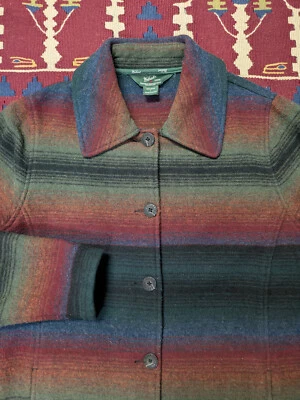 Woolrich Southwestern Striped Wool Jacket, L, Colorful, Native American - Image 1 of 4