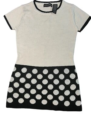 Girls Dress M 10/12 Sweater Project Kids Lurex Tunic Cream W/Dots retail Sz Kids - Image 1 of 4