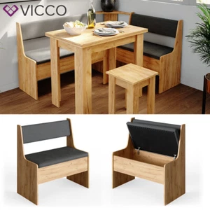 Banco de esquina banco de cocina banco 77cm Roman Roble Antracita Vicco - Imagen 1 de 7